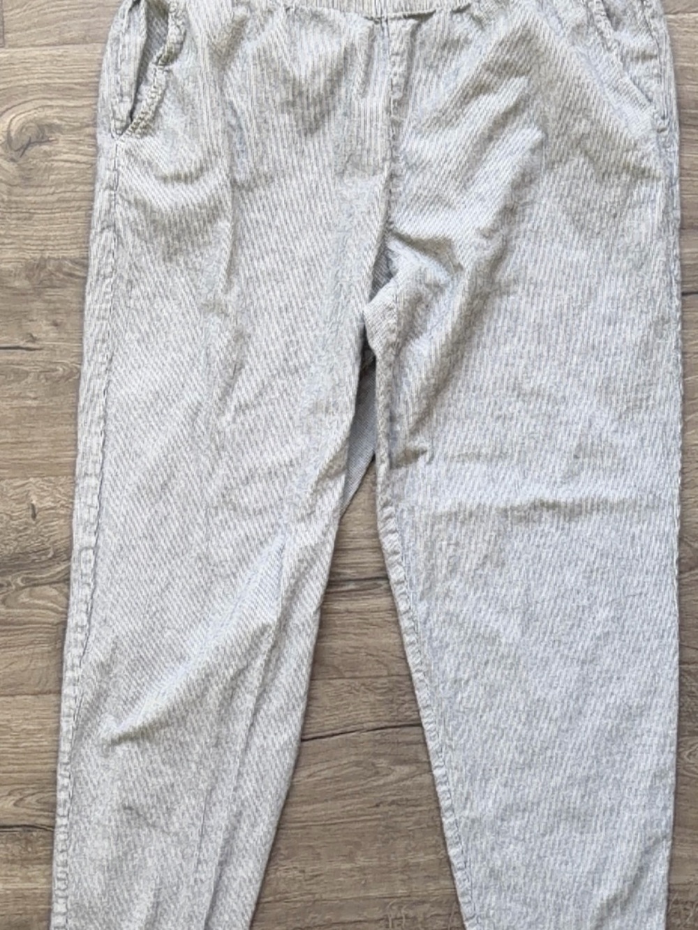 Eileen Fisher Black and White striped Organic cotton Linen Women’s Pants